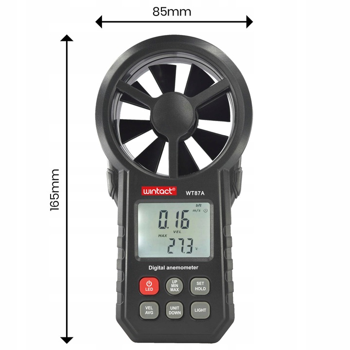 WIATROMIERZ ANEMOMETR MIERNIK WIATRU I TEMPERATURY