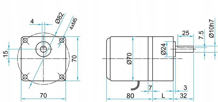 Motoreduktor jednofazowy z regulatorem 12-170 obr./min 15W