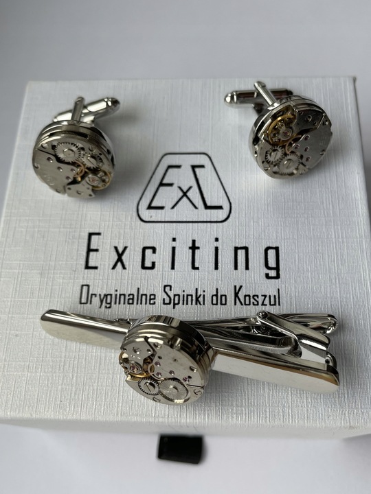 Srebrne spinki do mankietów koszuli Ptak Sowa