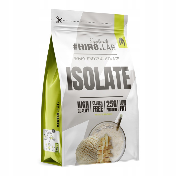 Izolat Białka BIAŁKO 700 g WPI Whey Protein Isolate Biała Czekolada Hiro