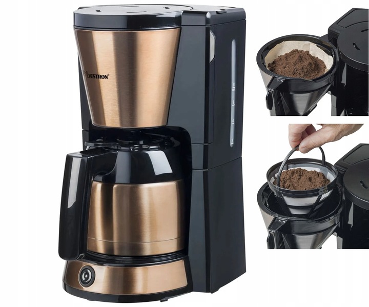 EKSPRES PRZELEWOWY 900W Z TERMOSEM 1L - KOLOR MIEDZIANY