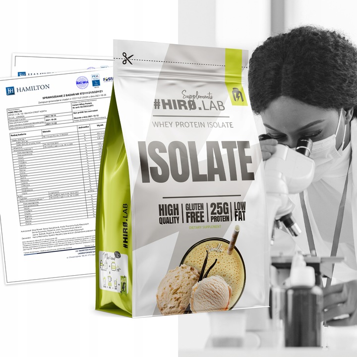 Izolat Białka BIAŁKO 700 g wpi Whey Protein Isolate wanilia ISO Hiro