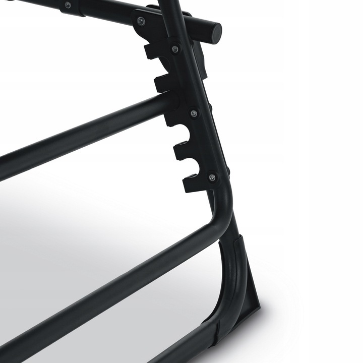 LEŻAK OGRODOWY Leżanka na PLAŻĘ CZARNY Regulowany KIESZONKA Tadar 4 pozycje