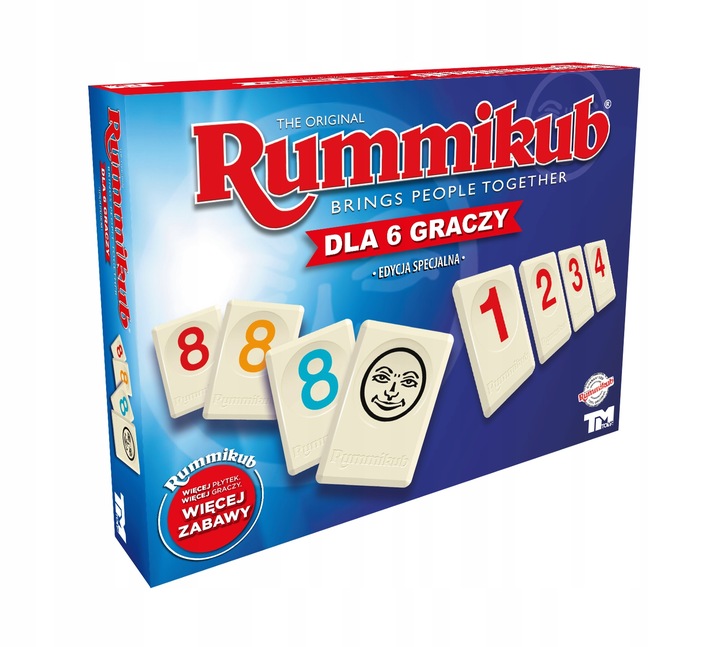 Gra Rummikub wersja XP liczbowa dla całej rodziny od 2 do 6 graczy