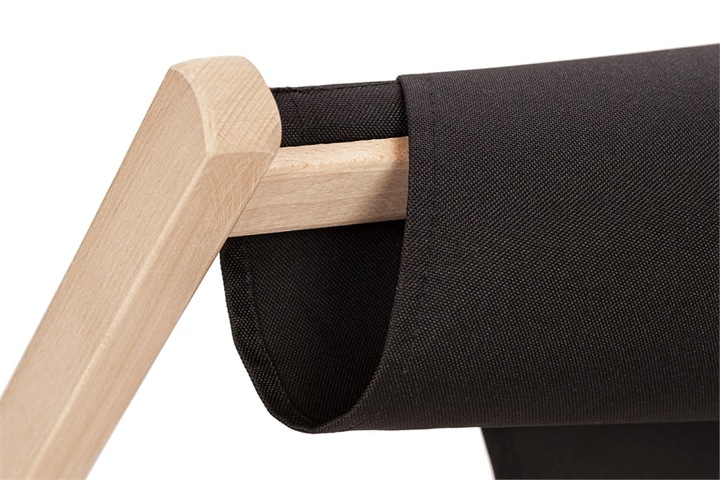 Leżak Drewniany Plażowy z Nadrukami Tukany Bukowe Leżaki KN140