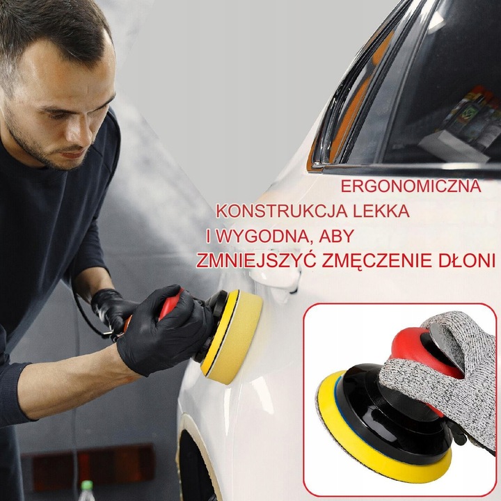 SZLIFIERKA OSCYLACYJNA PNEUMATYCZNA MIMOŚRODOWA DREWNA METALU 125mm 2,5mm