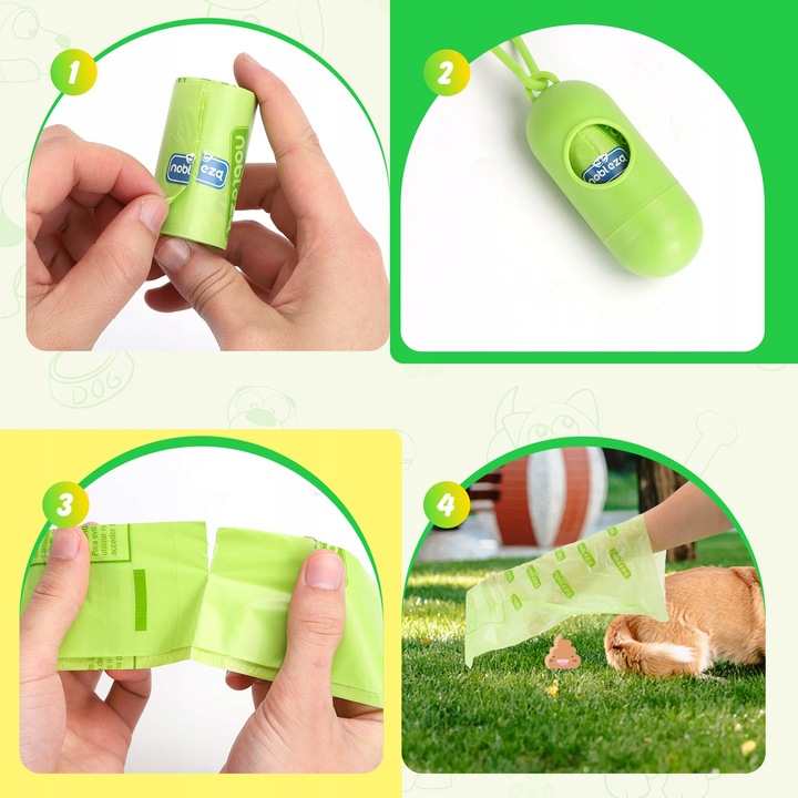 WORECZKI Na Psie Odchody BIODEGRADOWALNE 540 szt+dozownik