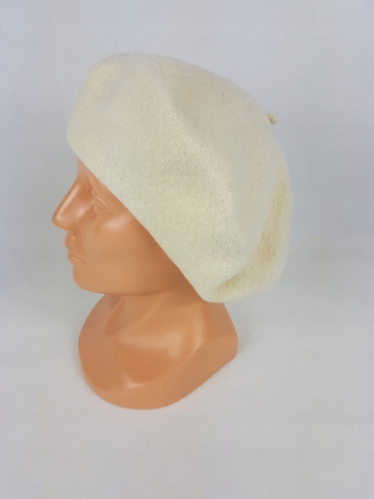 250 BERET FEZKO KREMOWY rozm. 11,5" duży