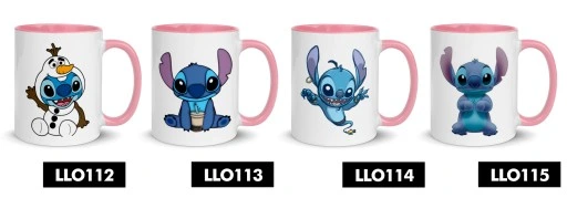 KUBEK RÓŻOWY NA PREZENT DLA FANA LILO STICH WZORY + OPAKOWANIE GRATIS