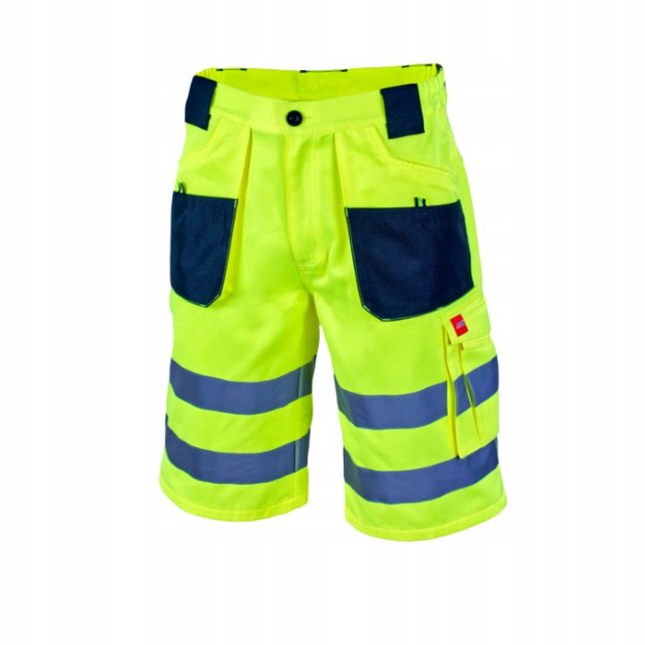 SPODENKI ROBOCZE ODBLASKOWE krótkie męskie spodnie ostrzegawcze szorty r.48