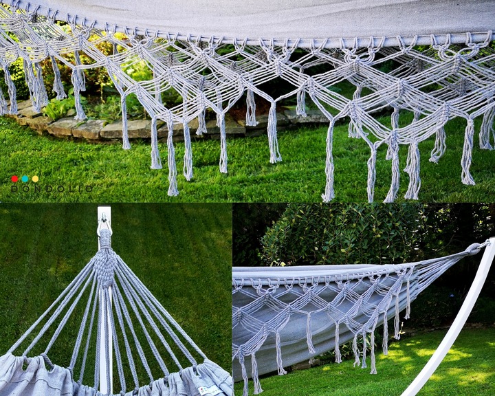 Hamak Brazylijski Dwuosobowy XXL 220kg BOHO makrama Wytrzymały DONDOLIO