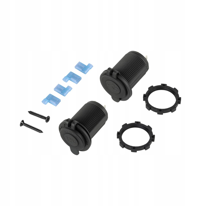 Ładowarka samochodowa 2xUSB + gniazdo zapalniczki