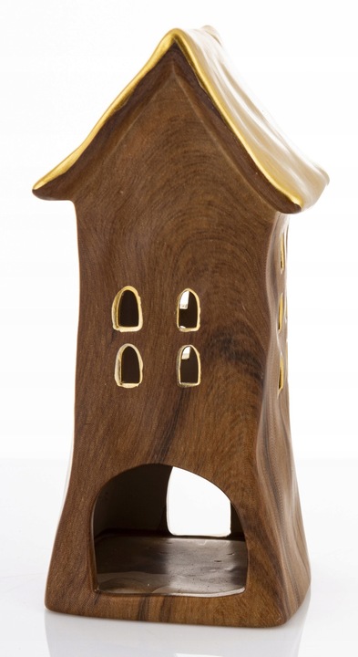 DOMEK 21x10 CM NA TEALIGHT LAMPION CERAMICZNY ŚWIĄTECZNY PREZENT NA ŚWIĘTA