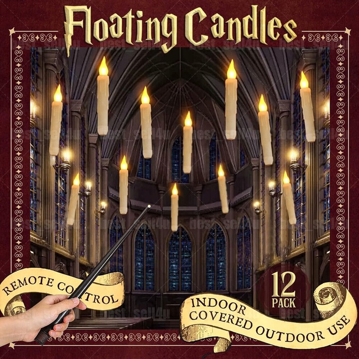 Lampka W Pływające Świeca Led Dekoracja Harry Potter Magic Wand, Dekoracja