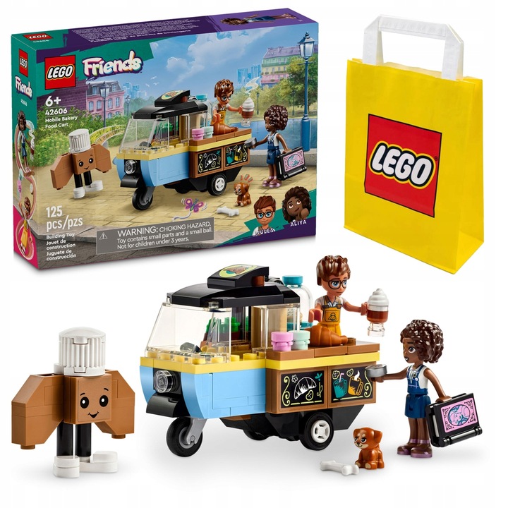 KLOCKI LEGO FRIENDS 42606 MOBILNA PIEKARNIA PREZENT DLA DZIEWCZYNEK +TORBA