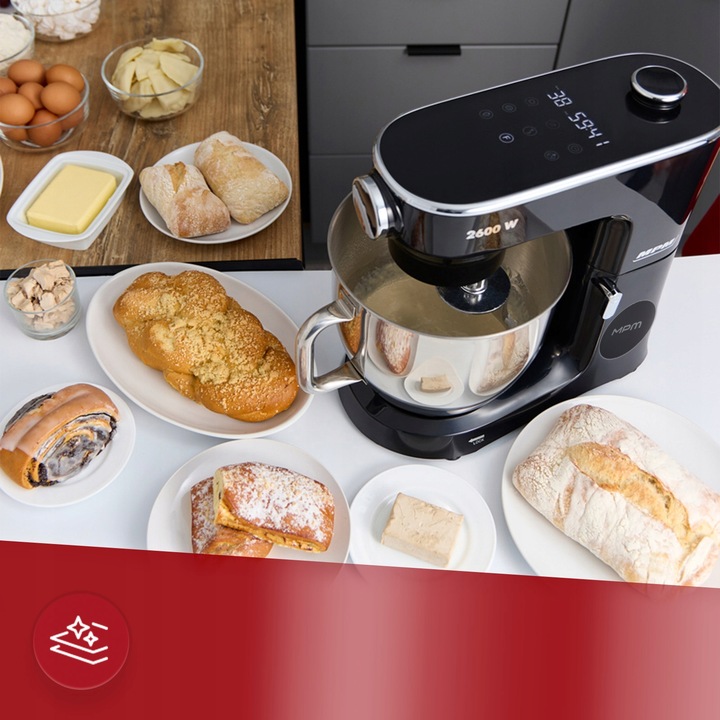 Robot planetarny kuchenny duża moc MPM MRK-22 2600 W