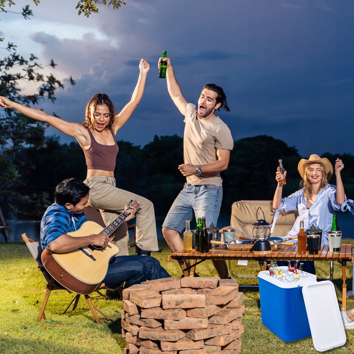 CHŁODZIARKA LODÓWKA 18L od KAMAI: NIEBIESKA, WZMOCNIONA RĄCZKA, made in EU