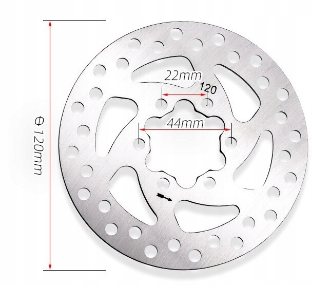 Tarcza hamulcowa 120 mm Techlife X6/L5, Vsett 9/9+, Zero 8X/9/Motus Pro 8.5