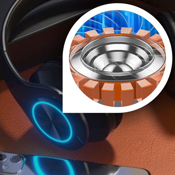 SŁUCHAWKI BEZPRZEWODOWE B39 BLUETOOTH MP3 NAUSZNE MIKROFON RGB DLA DZIECKA