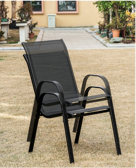 Krzesła Ogrodowe Komplet 4 szt. Na Balkon Taras Działkę Mocne do 150 KG -