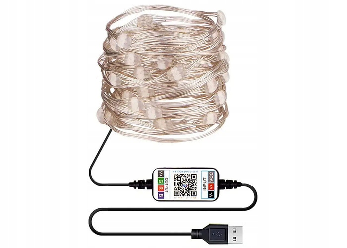 Inteligentne lampki choinkowe 10m 100led WiFi