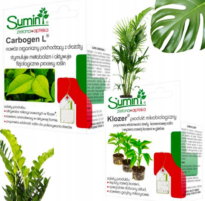 Neemazal 1x3ml Klozer & Carbogen 2x5ml oprysk preparat środek na ziemiórki