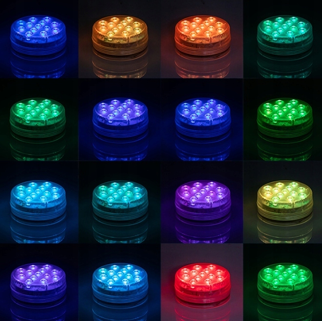 4x OŚWIETLENIE BASENU PODWODNE BASENOWE LAMPKA LED RGB Z PILOT