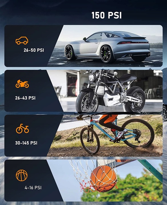 KOMPRESOR SAMOCHODOWY Feegar Pompka Sprężarka 12V