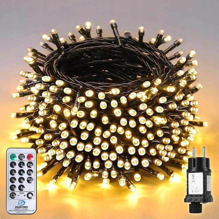 Lampki choinkowe Łańcuch 26m Sekey 360 diod LED Biały ciepły z pilotem