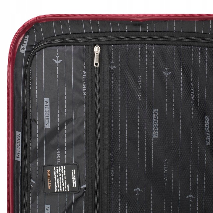 Walizka duża z ABS-u WITTCHEN 56-3A-313-31 bordowa lekka twarda wytrzymała