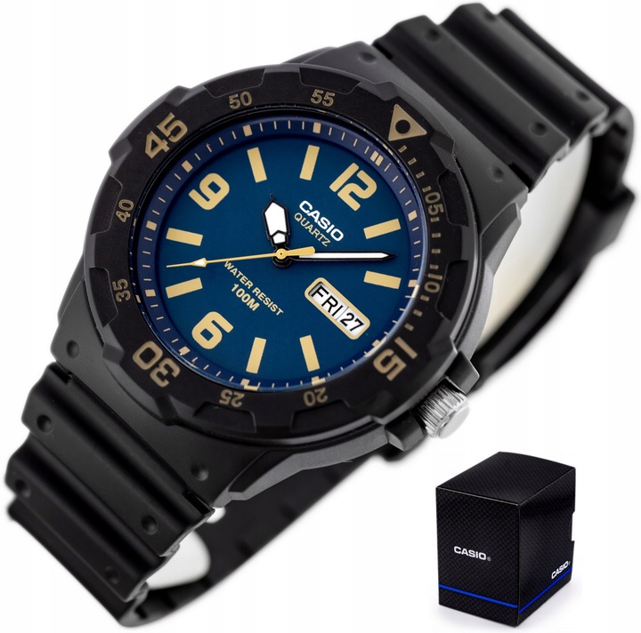 Zegarek CASIO dla chłopca DZIECIĘCY cyfry datownik +BOX +TOREBKA +GRAWER