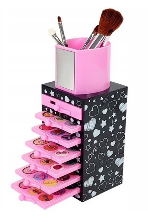 KUFEREK ZESTAW KOSMETYKÓW DO MAKIJAŻU PIĘKNOŚCI TOALETKA DO MAKIJAŻU DLA DZ