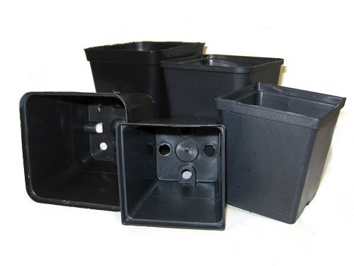 Doniczka kwadratowa 9x9x10cm 0,45L czarna