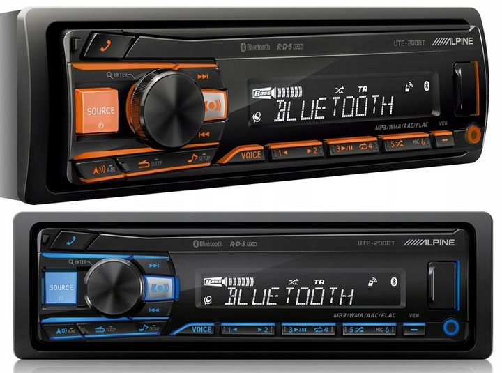 ALPINE UTE-201BT / UTE-200BT/ BT / FLAC / USB / MULTICOLOR / AUX