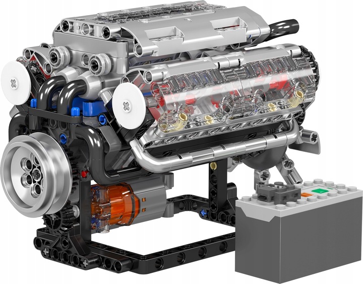 KLOCKI MOULD KING 10088 MODEL SILNIKA V8 OŚMIOCYLINDROWY SILNIK BENZYNOWY