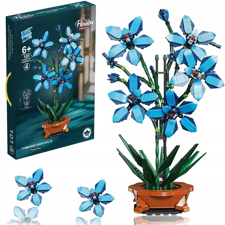 KLOCKI KONSTRUKCYJNE ORCHIDEA BUKIET KWIATÓW DO UŁOŻENIA 1097 ELEMENTÓW