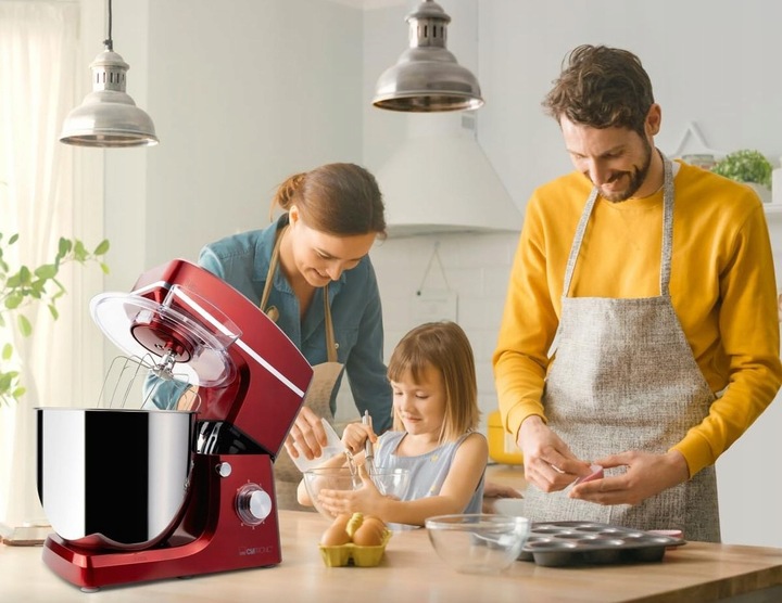 Robot kuchenny Clatronic CZERWONY 1500W Mocny Planetarny