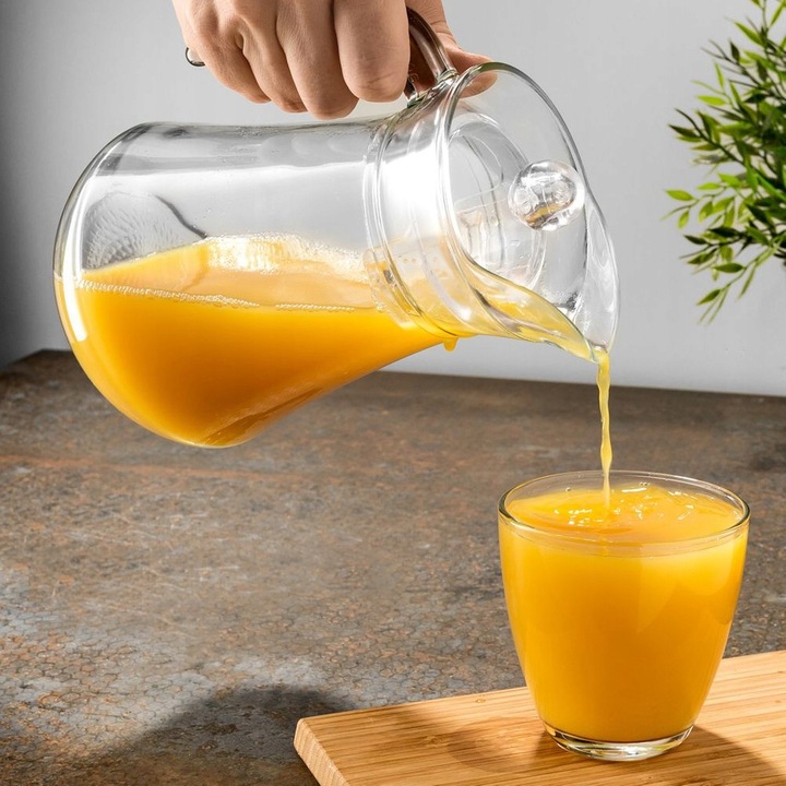 2x Dzbanek NA NAPOJE wodę sok lemoniadę do napojów szklany z pokrywką 1,4L