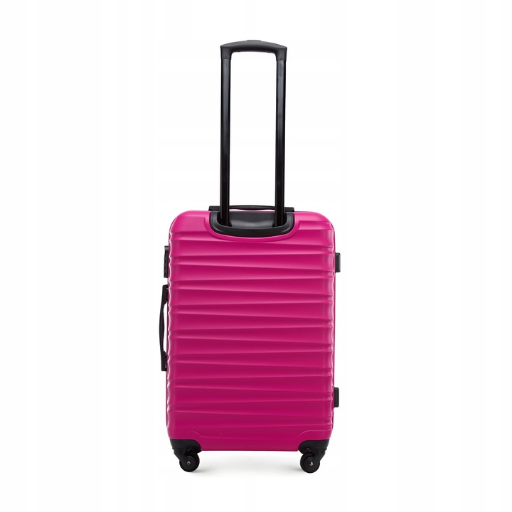 WITTCHEN średnia walizka z ABS-u żebrowana różowa
