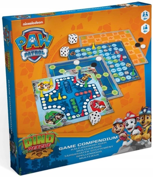 GRA PLANSZOWA PSI PATROL 35 GIER kalejdoskop gier dla dzieci +5 lat