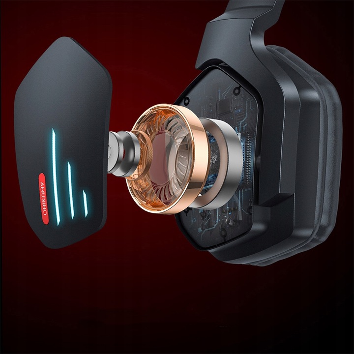 ONIKUMA B60 SŁUCHAWKI BEZPRZEWODOWE GAMINGOWE NAUSZNE MIKROFON BT 5.2 RGB