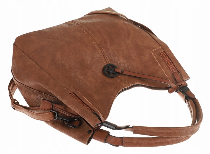 Tommasini Torebka Damska Listonoszka Duża Torba Shopper Worek 2692 Brązowa