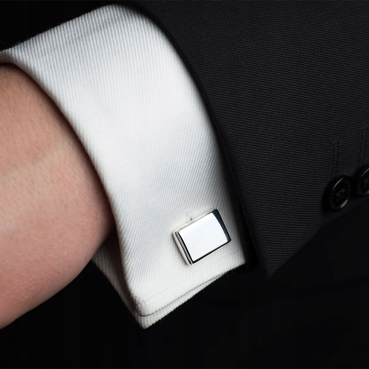 Spinki do mankietów spinki do koszuli srebrne 925 dla mężczyzn z hematytem
