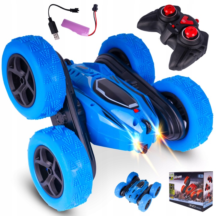 SAMOCHÓD TWISTER 360 ZDALNIE STEROWANY AKROBATA KASKADER AUTO LED PILOT RC