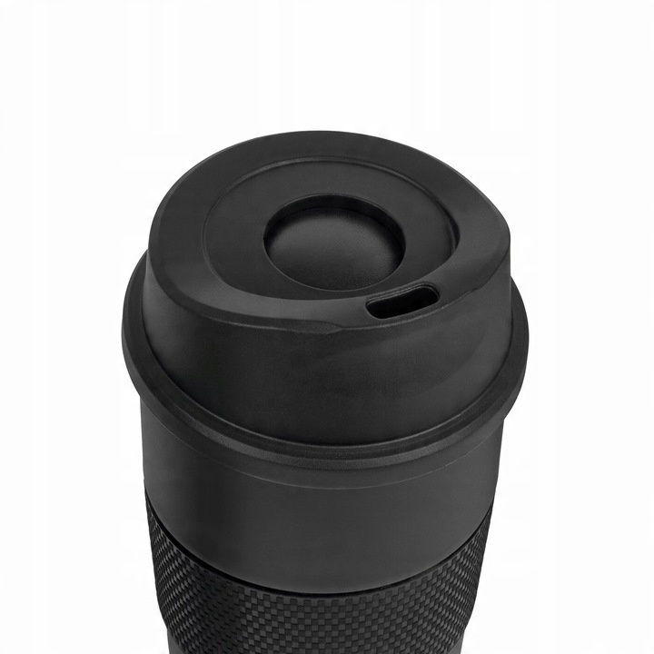 Turystyczny KUBEK TERMICZNY NA KAWĘ termos NA HERBATĘ Elliot 440ml CZARNY
