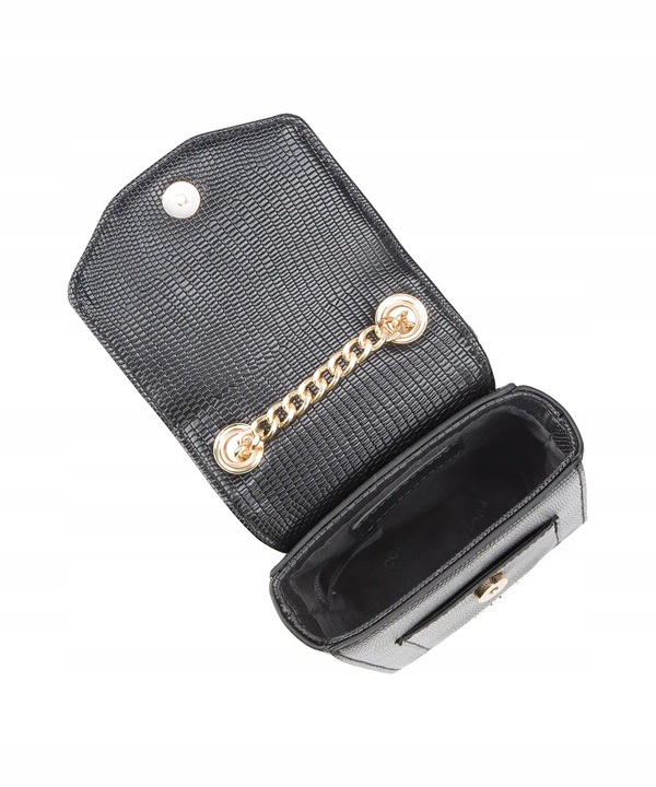 Mini Mała Torebka Damska Listonoszka Z Łańcuszkiem PUCCINI Czarna BML059T-1