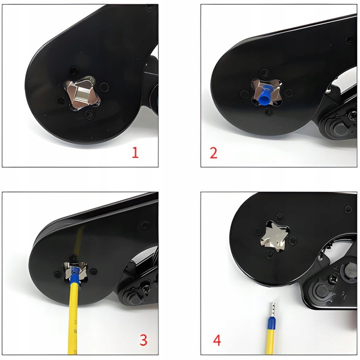 ZACISKARKA KONEKTORÓW KOŃCÓWEK 0,25-10 ŚCIĄGACZ IZOLACJI + 600 szt. TULEJEK