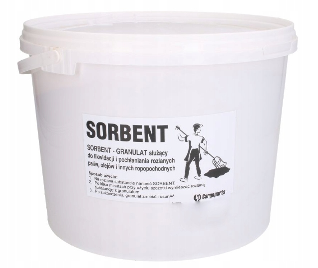 Sorbent granulat uniwersalny benzyna olej smar farby sypki 10l wiaderko