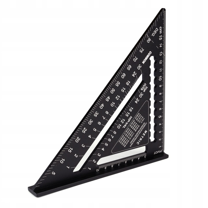 KĄTOWNIK STOLARSKI CIESIELSKI ALUMINIOWY PRZYMIAR KĄTOMIERZ BUDOWLANY 175mm
