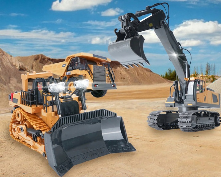 SPYCHACZ RC BULDOŻER ZDALNIE STEROWANY PILOT MASZYNA BUDOWLANA KOPARKA